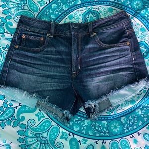 American Eagle denim shorts in festival style
